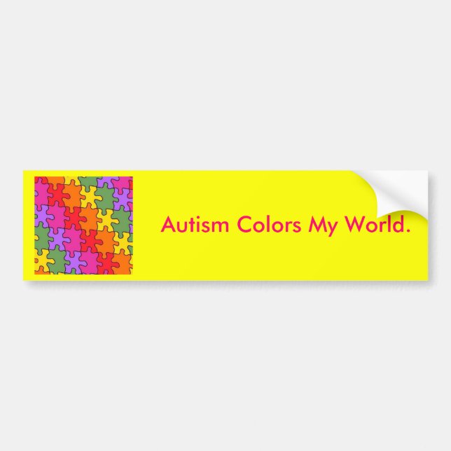 autism puzzle pieces 33 bumper sticker (Front)