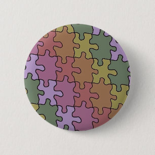 autism puzzle pieces 35 pinback button