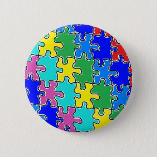 autism puzzle pieces 40 pinback button