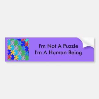 autism puzzle pieces 41 bumper sticker