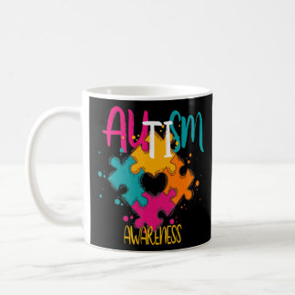 Autism Puzzle Pieces Autism Day Family  Coffee Mug