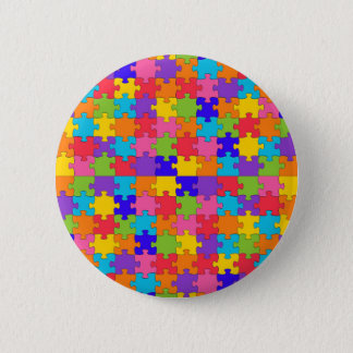 autism puzzle pinback button