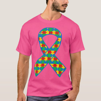 Autism Puzzle Ribbon Autism T-Shirt