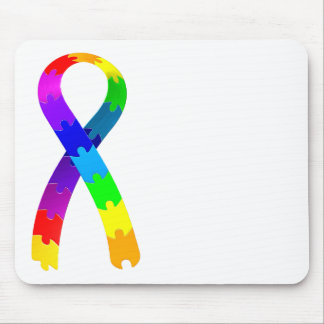 Autism Puzzle Ribbon Mouse Pad