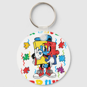 Autism Puzzle Six Seven 67 Bru Keychain