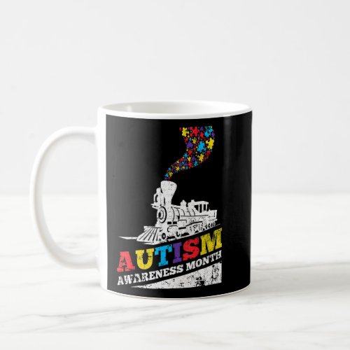 Autism Puzzle Train Toy Support Autism Awareness  Coffee Mug