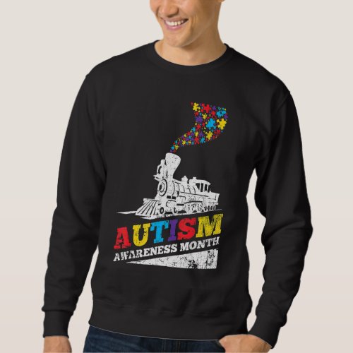 Autism Puzzle Train Toy Support Autism Awareness Sweatshirt