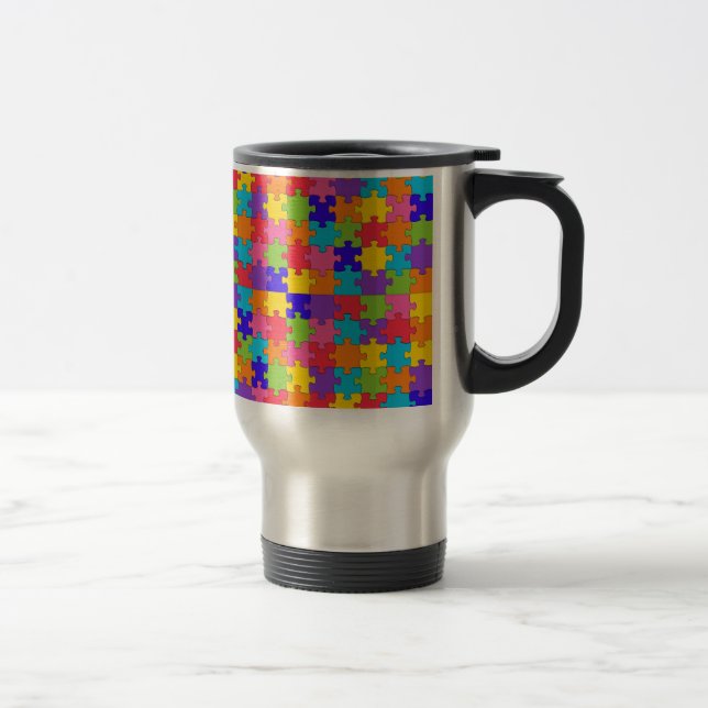 autism puzzle travel mug (Right)
