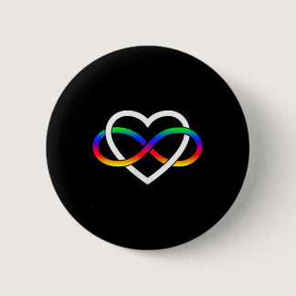 Autism Rainbow Infinity Symbol Autism Infinity Hea Button