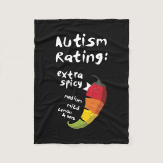 Autism Rating Extra Spicy T-Shirt Fleece Blanket