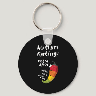 Autism Rating Extra Spicy T-shirt Keychain