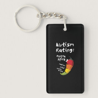 Autism Rating Extra Spicy T-Shirt Keychain