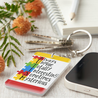 Autism Rectangle (double-sided) Keychain