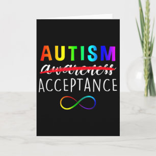 Autism Red Instead Acceptance Not Awareness Card