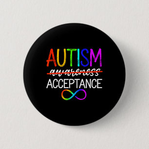 Autism - Red Instead - Acceptance Not Awareness #r Button