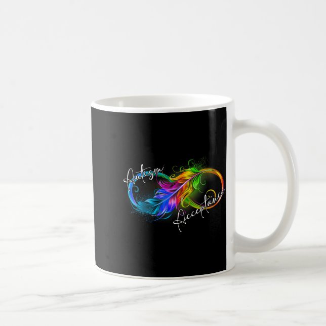 Autism Red Instead Infinity Symbol Autistic Accept Coffee Mug (Right)
