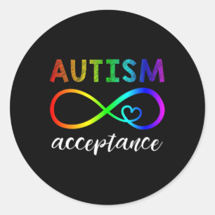 Autism - Red Instead Inifinity - Acceptance Classic Round Sticker