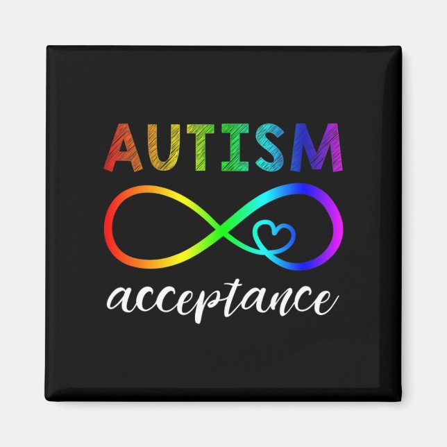 Autism - Red Instead Inifinity - Acceptance  Magnet (Front)
