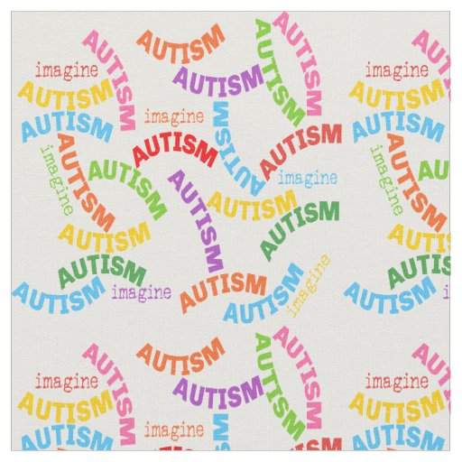 Autism Repeat Wording Fabric