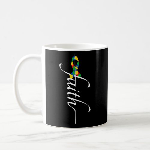 Autism Ribbon Faith Christian Coffee Mug