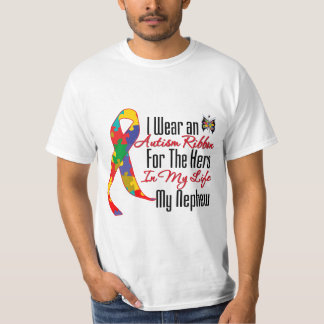 Autism Ribbon Hero in My Life My Nephew T-Shirt