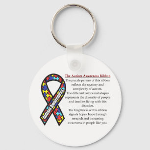 Autism Ribbon meaning Keychain