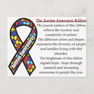 Autism Ribbon meaning Postcard