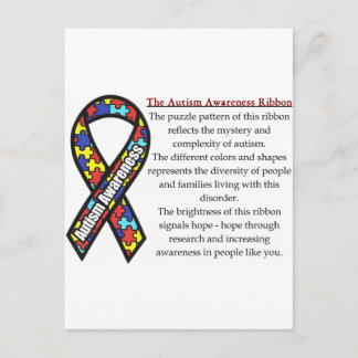 Autism Ribbon meaning Postcard
