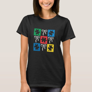 Autism Ribbon Puzzle Coqutte Autism Awareness T-Shirt