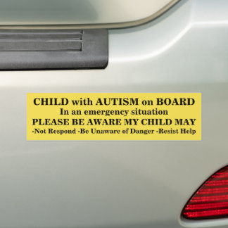 Autism Safety bumper sticker