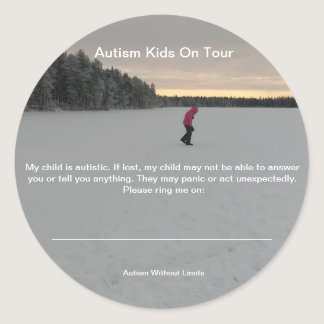 Autism safety stickers