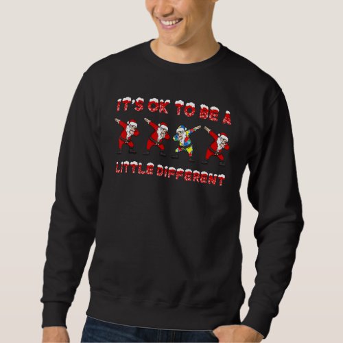 Autism Santa Clause Christmas ASD Awareness Puzzle Sweatshirt