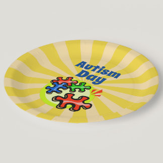 Autism school/events Paper Plates 9"