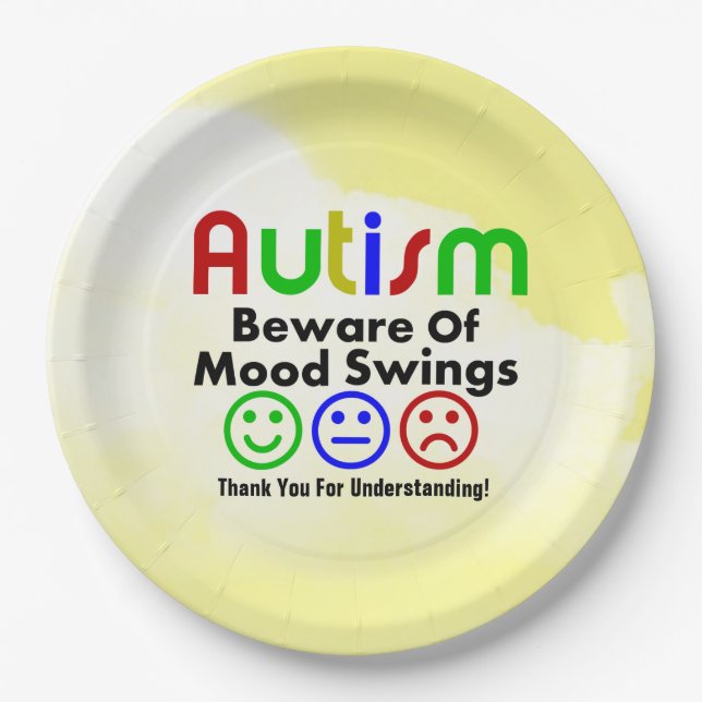 Autism school/events Paper Plates 9" (Front)