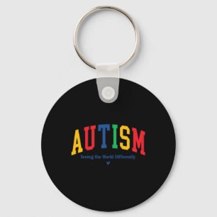 Autism Seeing The World Differently Autism Awarene Keychain