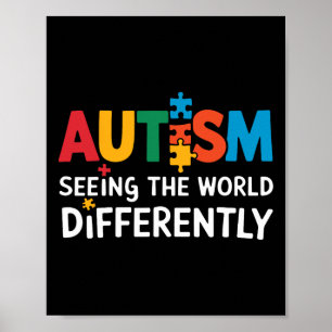 Autism Seeing The World Differently Autism Awarene Poster