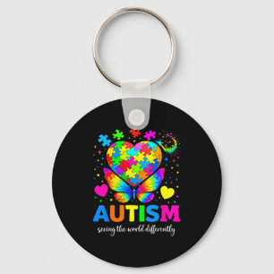 Autism seeing the world differently autism keychain