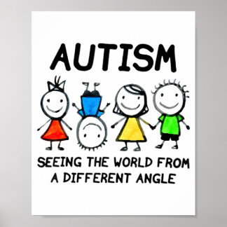 Autism Seeing The World From A Different Angle Aut Poster