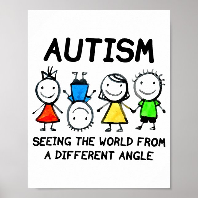Autism Seeing The World From A Different Angle Aut Poster (Front)