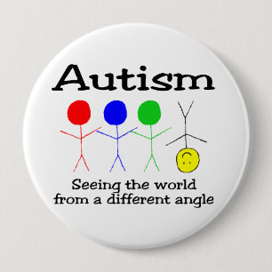 Autism Seeing The World From A Different Angle Button