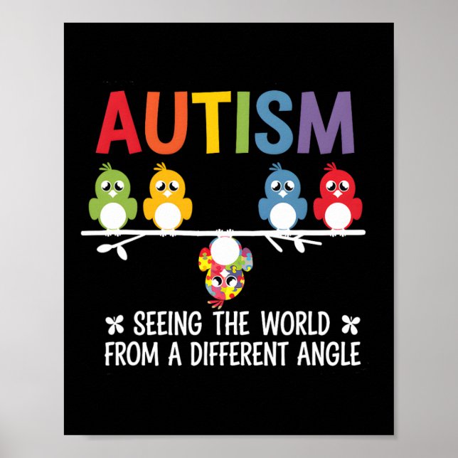 Autism Seeing The World From A Different Angle Cut Poster (Front)