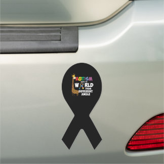 Autism seeing the world from different angle car magnet