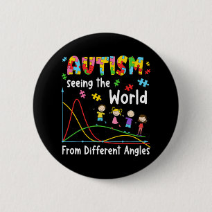 Autism Seeing World From Different Angles Sped Mat Button
