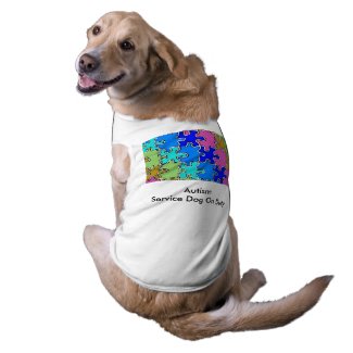 Autism Service Dog Uniform T-Shirt Dog Clothing