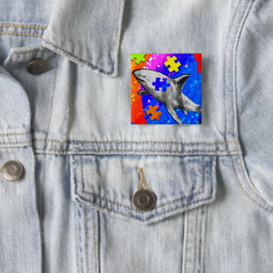 Autism Shark Button