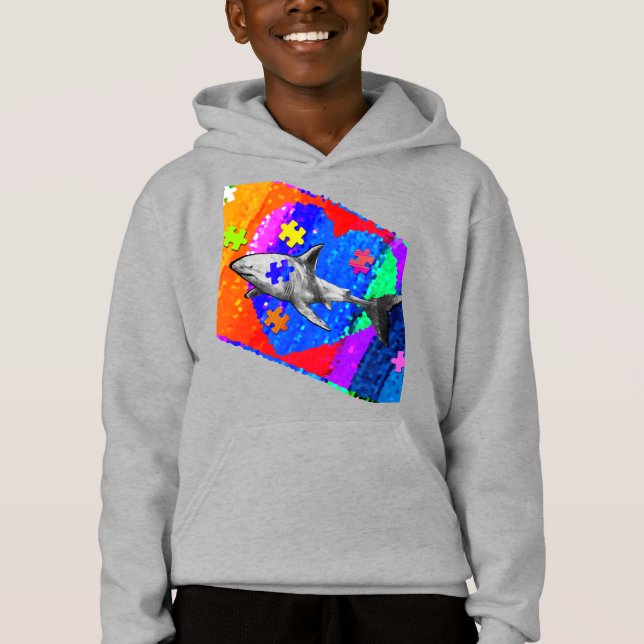 Autism Shark Hoodie (Front)