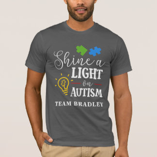 Autism Shine a Light Matching Team Custom T-Shirt