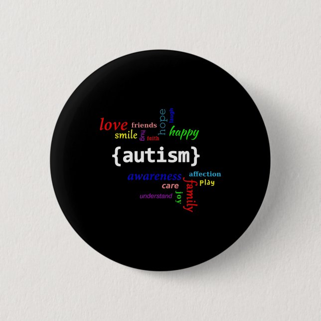 Autism Shirt - Autism Awareness Shirt for Men, Wom Button (Front)