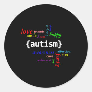 Autism Shirt - Autism Awareness Shirt for Men, Wom Classic Round Sticker
