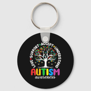 Autism Shirt Love Accept Support Autistic Autism A Keychain